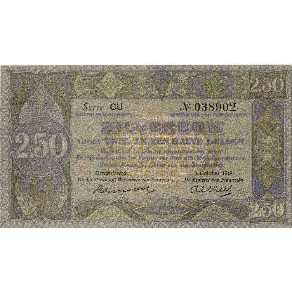 Nederland 2½ Gulden 1918
