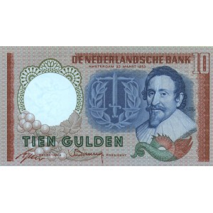 Nederland 10 Gulden 1953 I 'Hugo De Groot'