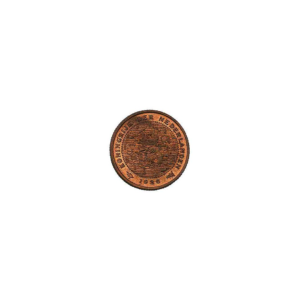 Koninkrijksmunten Nederland ½ cent 1936