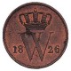 Koninkrijksmunten Nederland 1 cent 1826 B