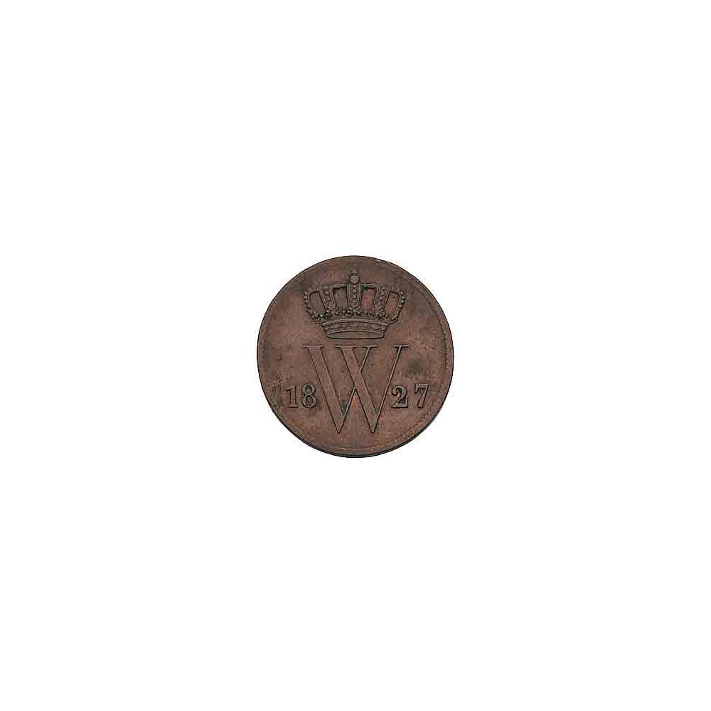 Koninkrijksmunten Nederland 1 cent 1827 U