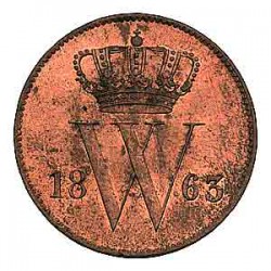 Koninkrijksmunten Nederland 1 cent 1863