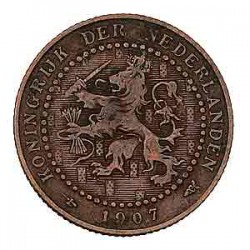 Koninkrijksmunten Nederland 1 cent 1907