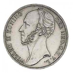 Koninkrijksmunten Nederland 1 gulden 1849