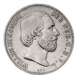 Koninkrijksmunten Nederland 1 gulden 1855