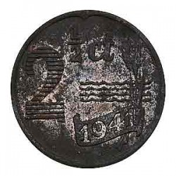 Koninkrijksmunten Nederland 2½ cent 1941 zink