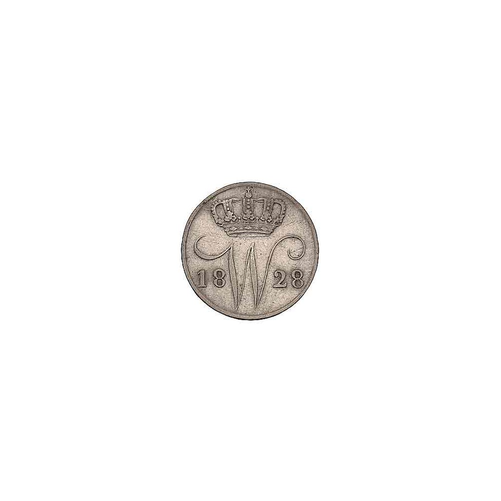 Koninkrijksmunten Nederland 5 cent 1828 B