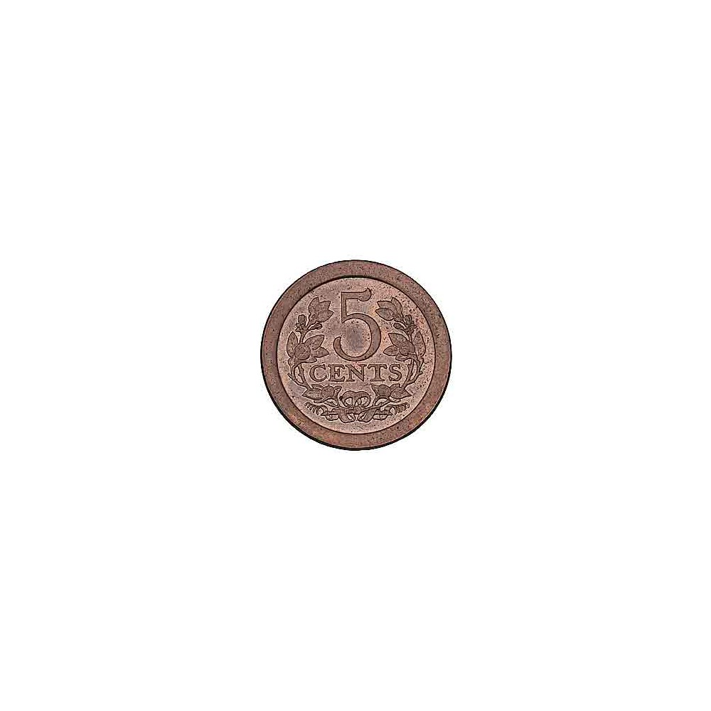 Koninkrijksmunten Nederland 5 cent 1908