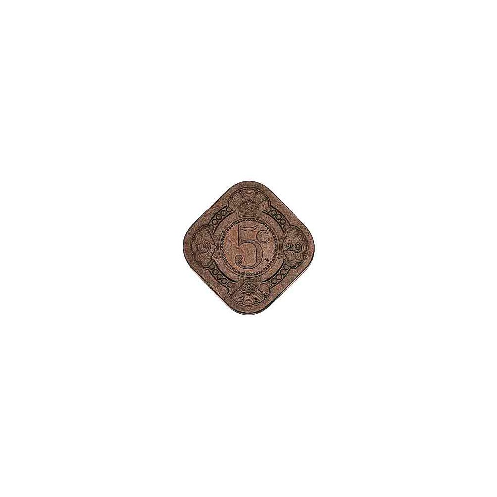 Koninkrijksmunten Nederland 5 cent 1929