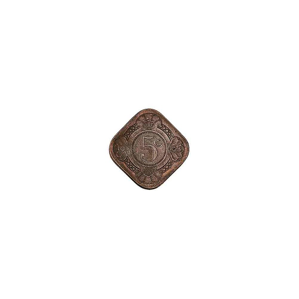 Koninkrijksmunten Nederland 5 cent 1938
