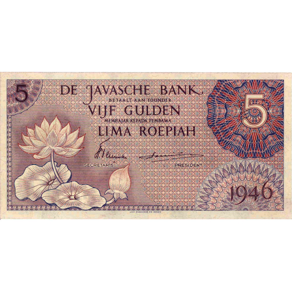 Nederlands Indië 5 gulden 1946