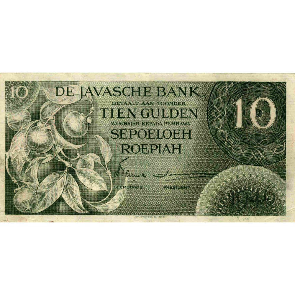 Nederlands Indië 10 gulden 1946