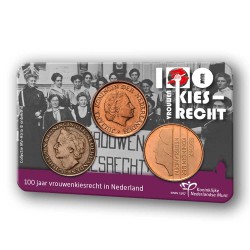 Nederland numismatische coincard 2019 '100 jaar vrouwen kiesrecht'