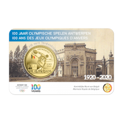 België 2½ euro 2020 '100 jaar Olympische Spelen Antwerpen' kleur BU in coincard