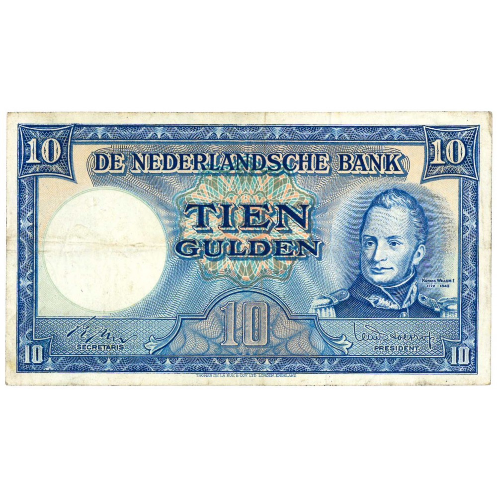 Nederland 10 Gulden 1949 'Willem I Molen'
