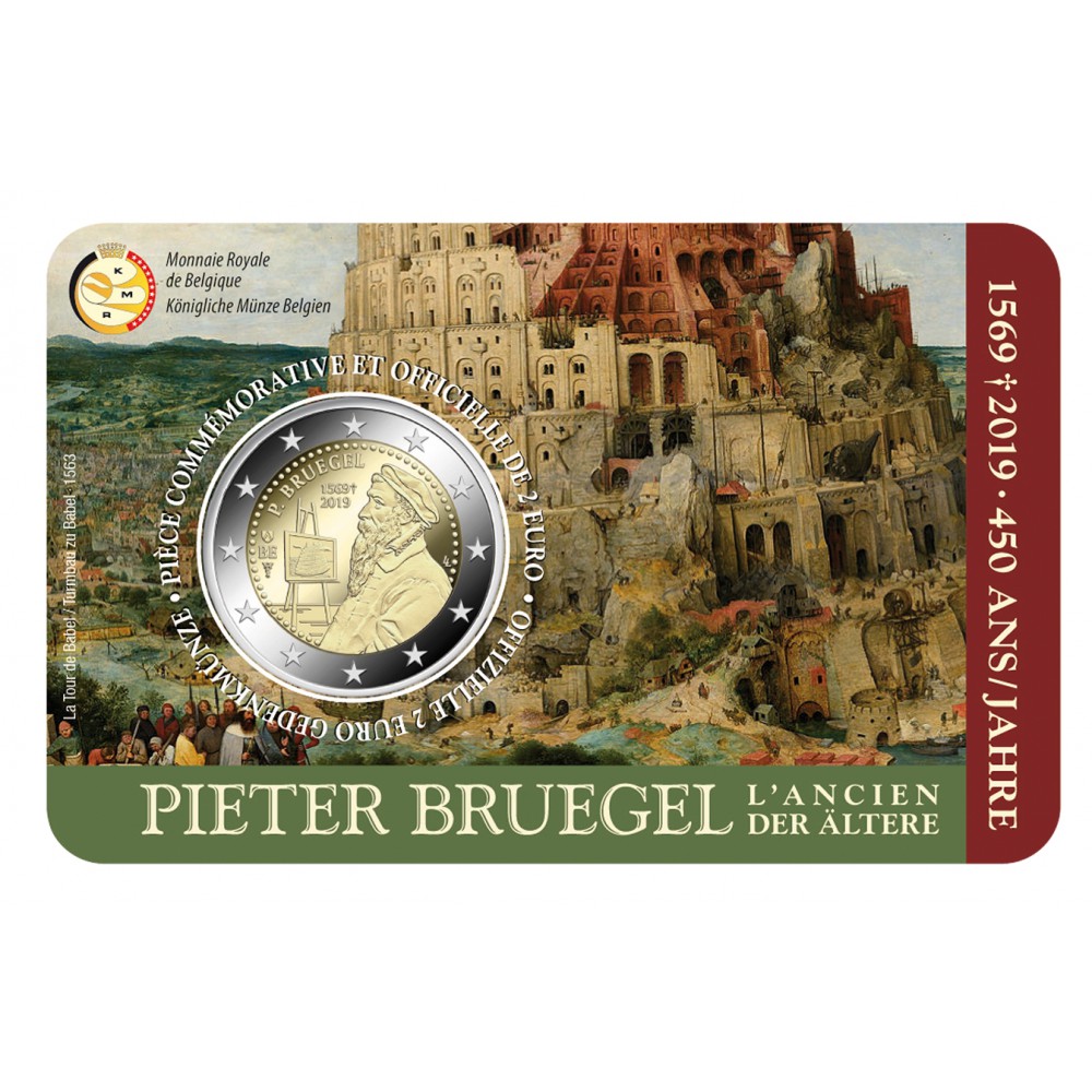 België 2 euro 2019 'Pieter Bruegel' BU in coincard