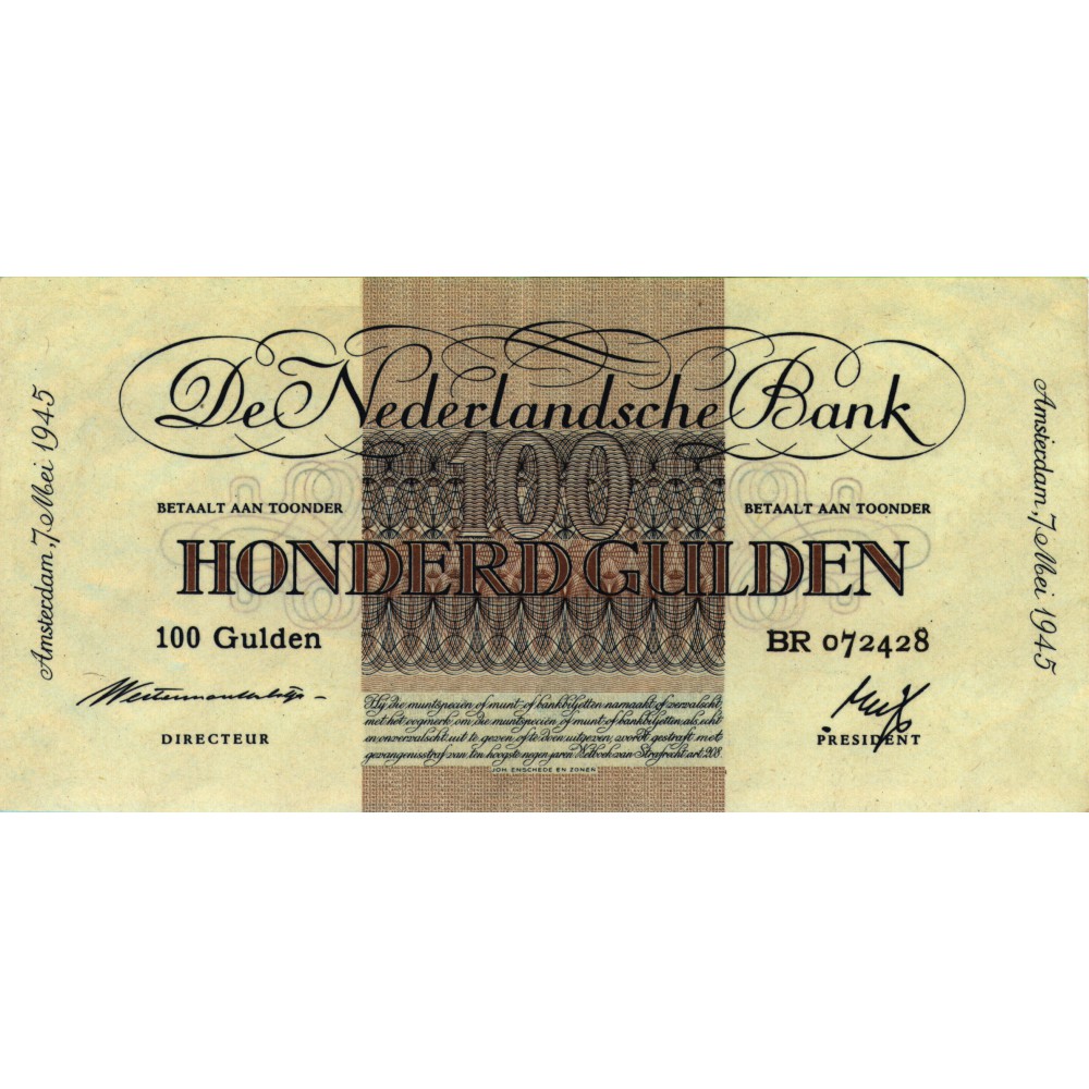 Nederland 100 Gulden 1945 'Geldzuivering'
