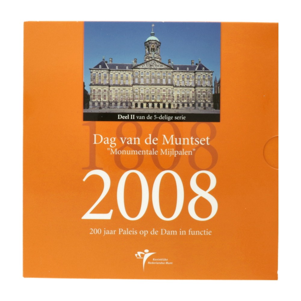 Nederland BU-set Dag van de Munt 2008 'Monumentale Mijlpalen - 200 jaar Paleis op de Dam in functie'