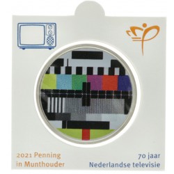 Officiële penning in munthouder 2021 '70 jaar Nederlandse televisie'