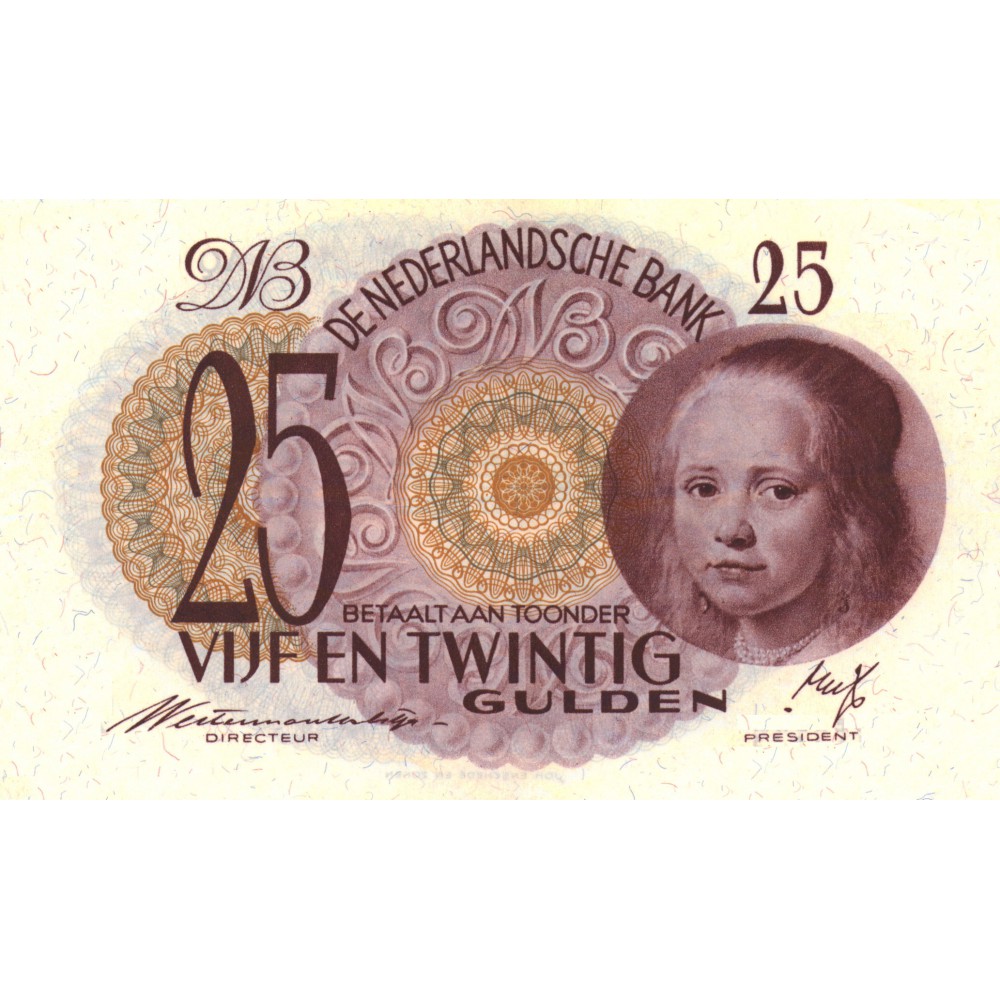 Nederland 25 Gulden 1945 'Meisje in het blauw'