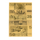 Nederland serie erflaters 5 - 1.000 gulden .999 gold plated