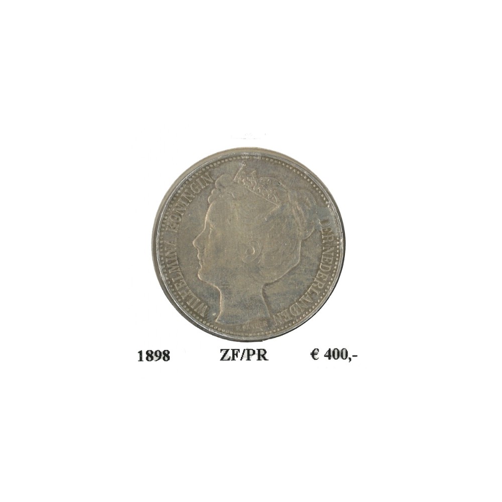 Koninkrijksmunten Nederland 2½ gulden 1898