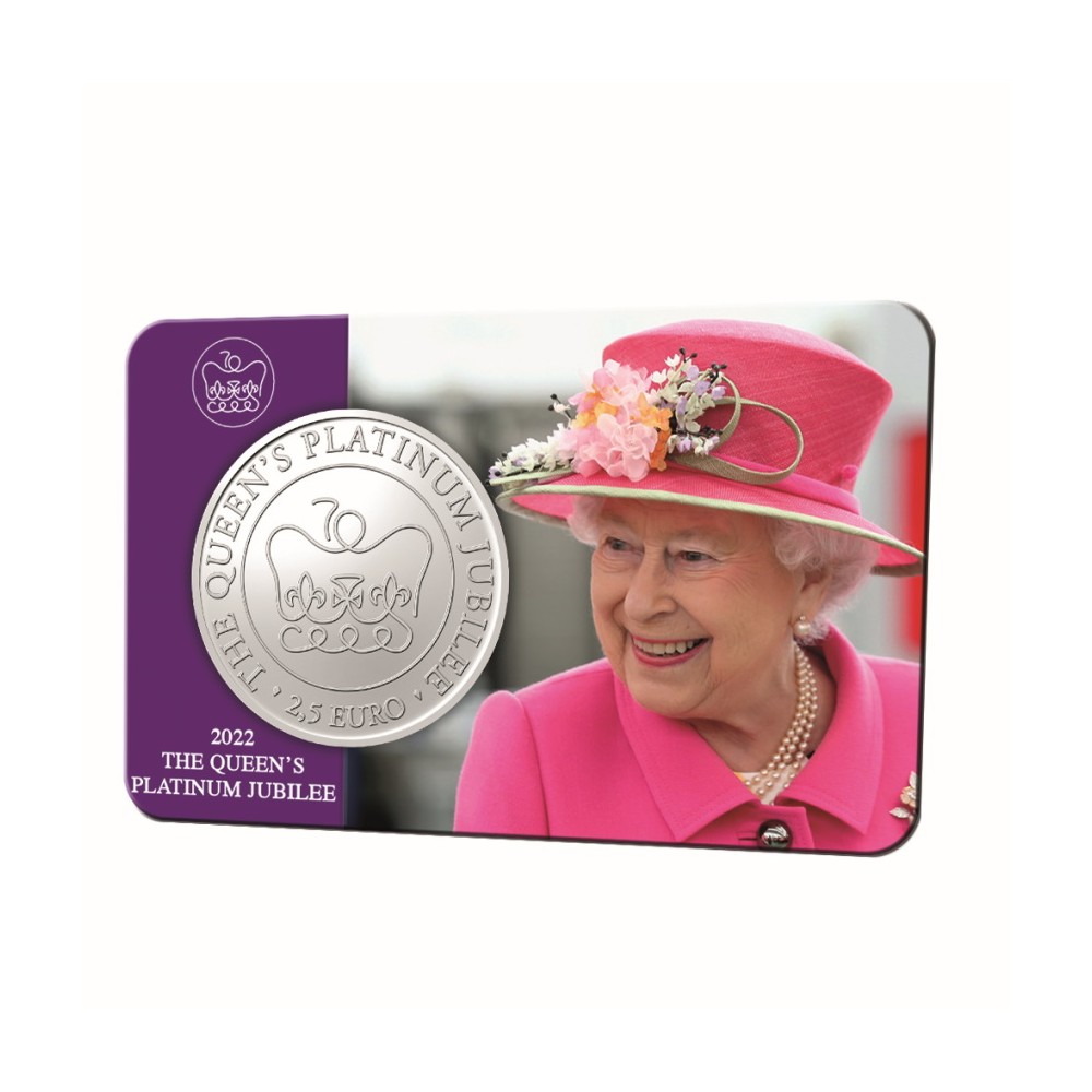 Malta 2½ euro 2022 'Koningin Elizabeth II platina jubileum' in coincard