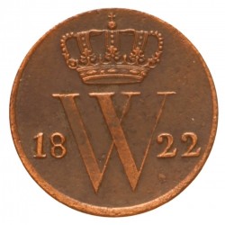 Koninkrijksmunten Nederland ½ cent 1822 U
