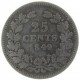Koninkrijksmunten Nederland 25 cent 1849