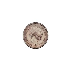 Koninkrijksmunten Nederland 25 cent 1890 zonder punt
