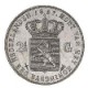 Koninkrijksmunten Nederland 2½ gulden 1857 tikje in de rand