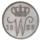 Koninkrijksmunten Nederland 25 cent 1826 U