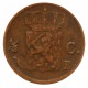 Koninkrijksmunten Nederland ½ cent 1827 B