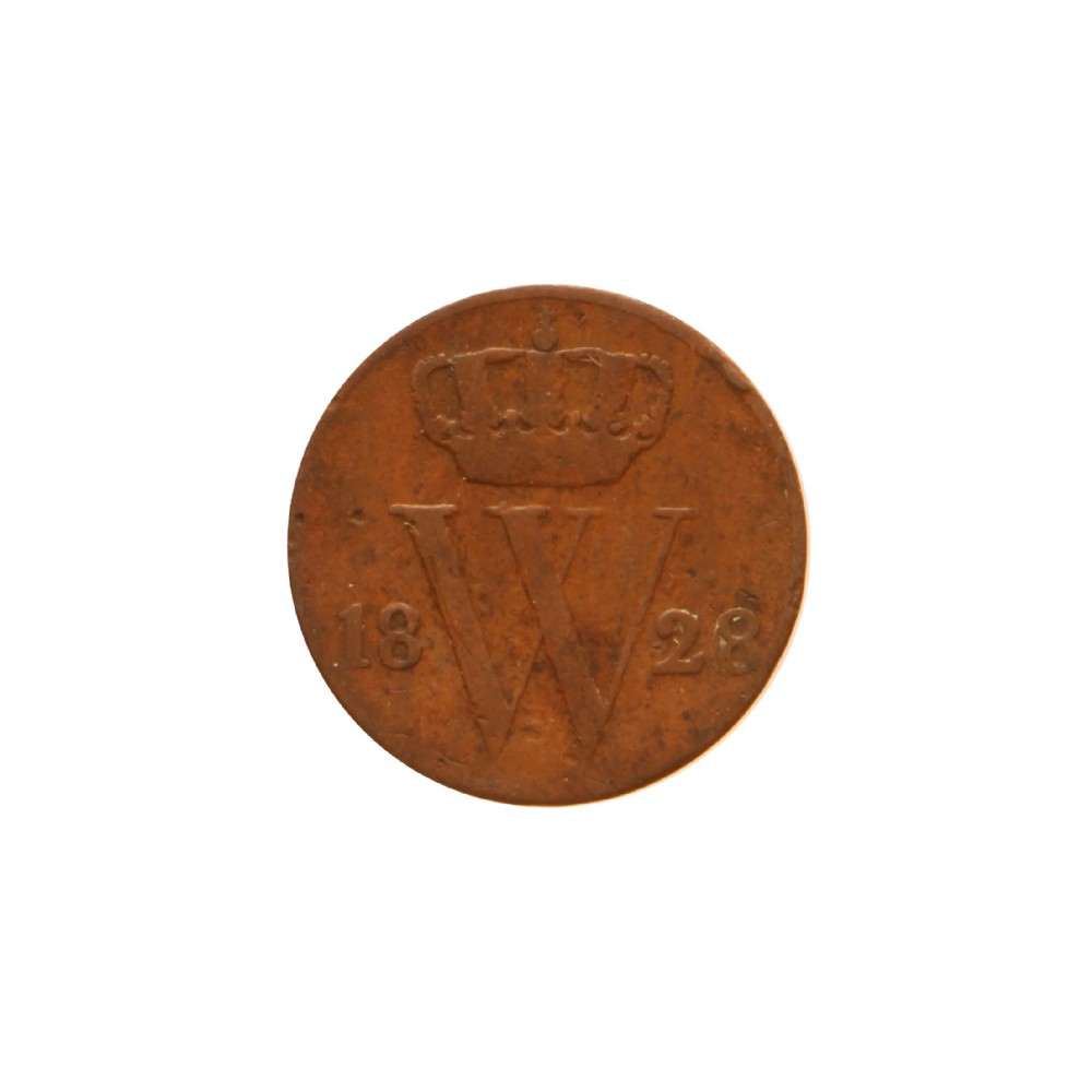 Koninkrijksmunten Nederland ½ cent 1828 B