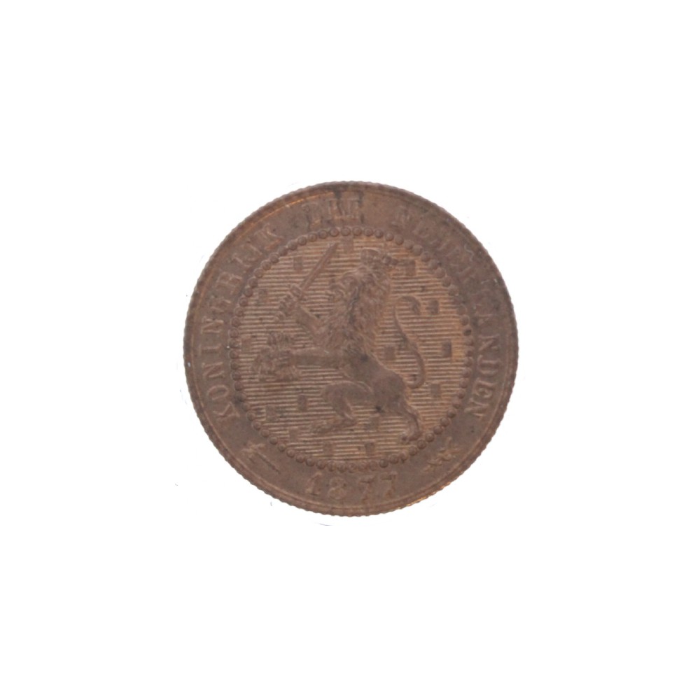 Koninkrijksmunten Nederland 1 cent 1877 nieuwe type