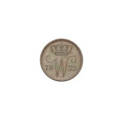Koninkrijksmunten Nederland 25 cent 1822 U