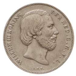 Koninkrijksmunten Nederland ½ gulden 1853/1843 overslag