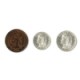 Koninkrijksmunten Nederland complete serie 1892: 1, 10, 25 cent en 1 gulden.