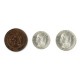 Koninkrijksmunten Nederland complete serie 1892: 1, 10, 25 cent en 1 gulden.