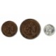 Koninkrijksmunten Nederland complete serie 1904: 1, 2½, 10, 25 cent, ½ en 1 gulden.