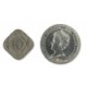 Koninkrijksmunten Nederland complete serie 1923: 5 cent en 1 gulden.