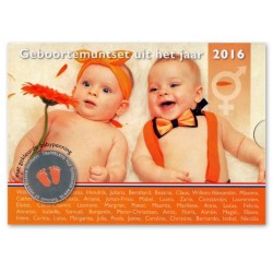 Nederland Geboorte BU-set 2016 'Met gekleurde penning'