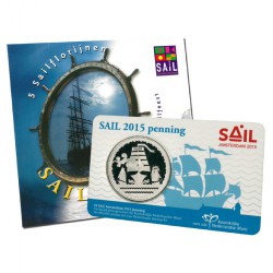Aanbieding: Nederland SAIL-penning in coincard, met set van 5 'Sail florijnen 2000'