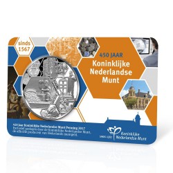 450 jaar Koninklijke Nederlandse Munt penning 2017 in coincard