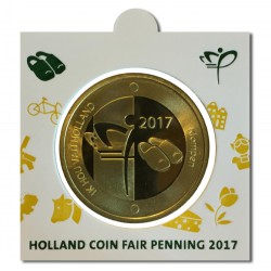 Officiële penning in munthouder 2017 'Holland Coin Fair' Thema Klompen.
