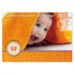 Nederland Geboorte BU-set 2017 'Met gekleurde penning'