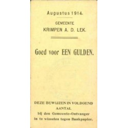 Krimpen a/d IJssel 1 gulden 1914