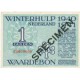 Winterhulp, Waardebonnen voor het seizoen 1940/1941, serie C 1 gulden