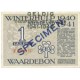 Winterhulp, Waardebonnen voor het seizoen 1941/1942, serie F met 3-regelige opdruk 1 gulden 