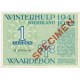 Winterhulp, Waardebonnen voor het seizoen 1941/1942, serie H 1 gulden 